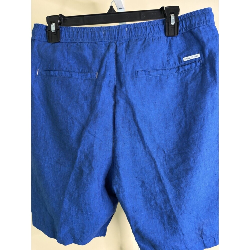 Porter & Ash Royal Blue Linen Blend Drawstring Shorts Mens M/32 Casual Preppy - Picture 8 of 15